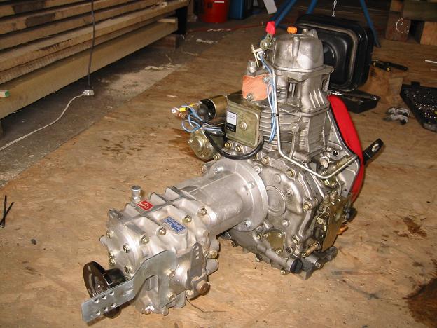 Air cooled diesel with transmission
